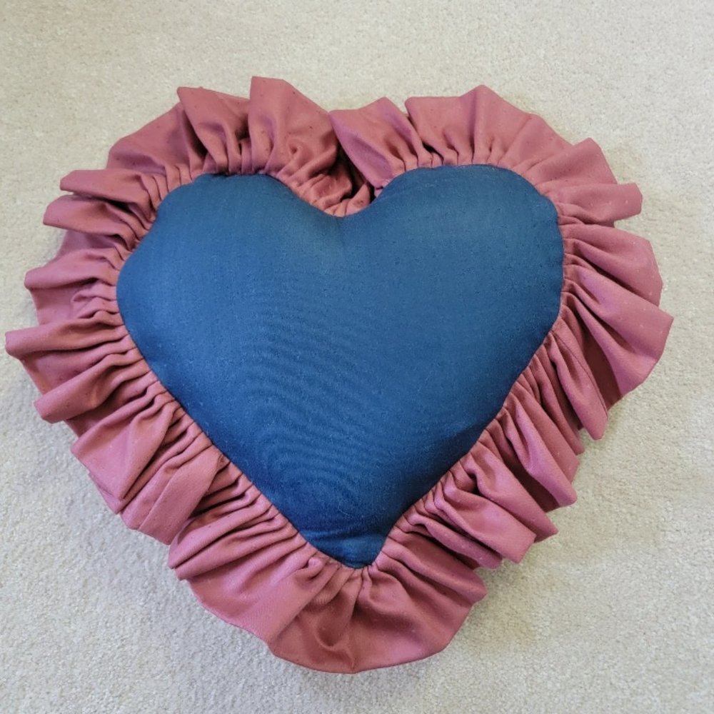 Vintage Victorian Style Accent Pillow Heart Shaped